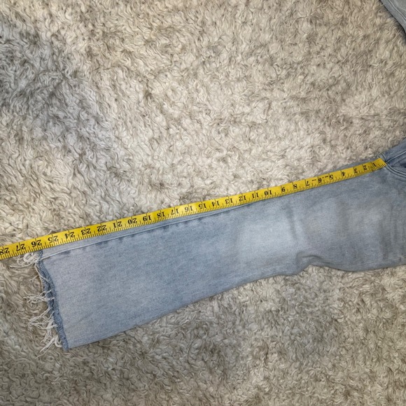 Pistola Lennon High Rise Raw Hem Crop Flare Jeans Size 25 Light Wash - Picture 10 of 10